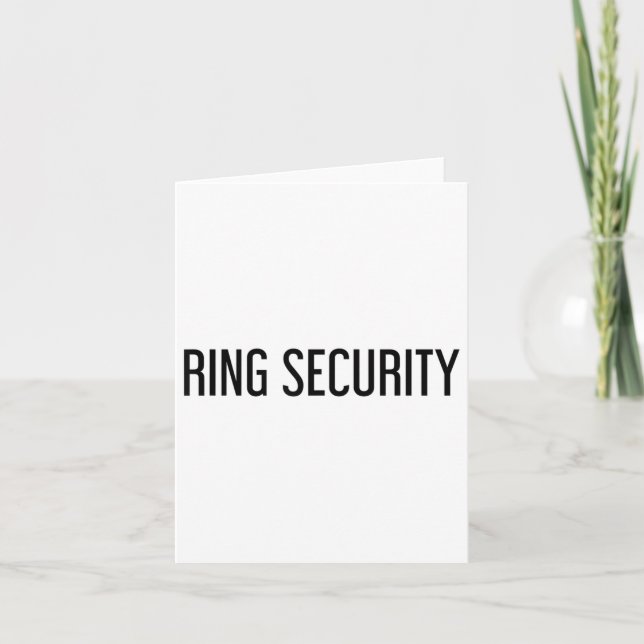 Ring Security Funny Wedding Bride Groom Party Gift Card (Front)