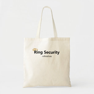 Ring Security Gold Wedding Rings Ringbearer's Name Tote Bag