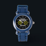 Ring security kid's watch for wedding party<br><div class="desc">Ring security kid's watch for wedding party . Personalised wrist watches for boys. Cute gift idea for son, grandson, nephew, cousin, children etc. Black and white dial design with monogrammed bride and groom rings. Diameter around 33 mm. Black or coloured leather strap. Water resistant up to 3 bar. Suitable for...</div>