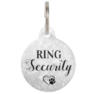 Ring Security Personalised Dog Pet Wedding Pet ID Pet Tag
