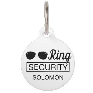 Ring Security pet wedding elegant dog ring bearer Tag