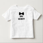 Ring Security Ring Bearer Toddler T-Shirt<br><div class="desc">Ring Security Ring Bearer Tee. Cute T-shirt for the little man in charge of the wedding ring band</div>
