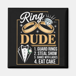 Ring Security Wedding Party Funny Ring Bearer 1 Magnet