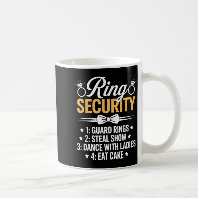 Ring Security Wedding Party Funny Ring Bearer 2 Coffee Mug (Right)