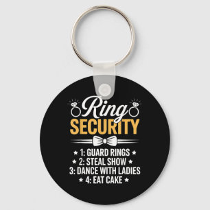 Ring Security Wedding Party Funny Ring Bearer 2 Key Ring