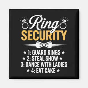 Ring Security Wedding Party Funny Ring Bearer 2 Magnet