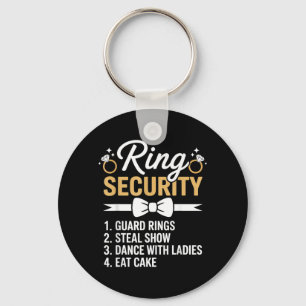 Ring Security Wedding Party Funny Ring Bearer 5 Key Ring