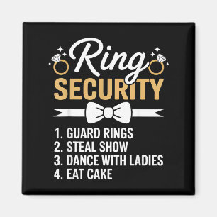 Ring Security Wedding Party Funny Ring Bearer 5 Magnet