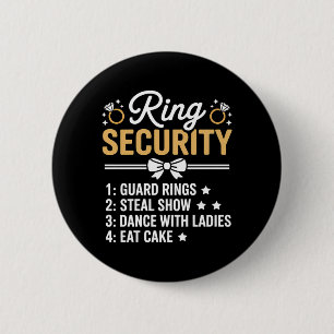 Ring Security Wedding Party Funny Ring Bearer 6 Cm Round Badge