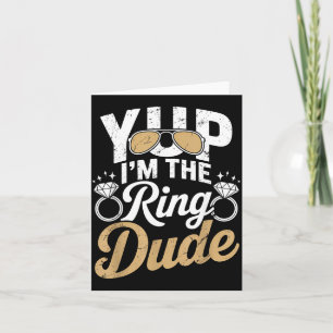 Ring Security Wedding Party Funny Ring Bearer Card