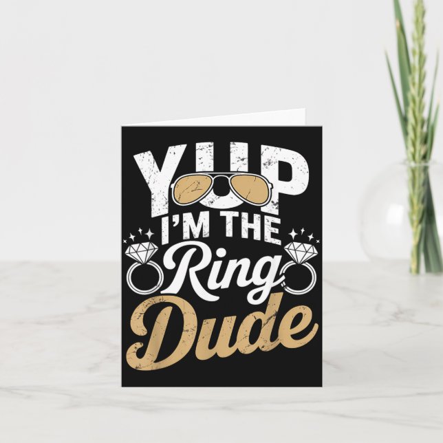 Ring Security Wedding Party Funny Ring Bearer Card (Front)