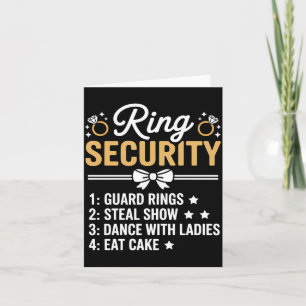 Ring Security Wedding Party Funny Ring Bearer Card