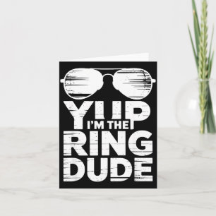 Ring Security Wedding Party Funny Ring Bearer Card