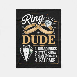Ring Security Wedding Party Funny Ring Bearer Fleece Blanket