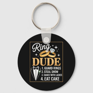 Ring Security Wedding Party Funny Ring Bearer Key Ring