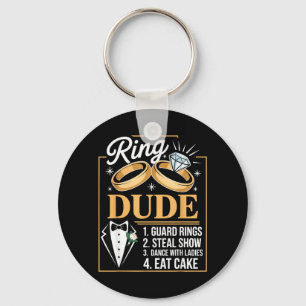Ring Security Wedding Party Funny Ring Bearer Key Ring