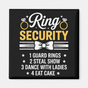 Ring Security Wedding Party Funny Ring Bearer Magnet