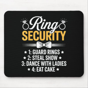 Ring Security Wedding Party Funny Ring Bearer  Mouse Pad