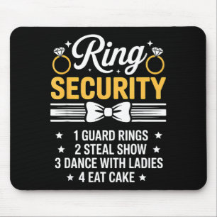 Ring Security Wedding Party Funny Ring Bearer Mouse Pad