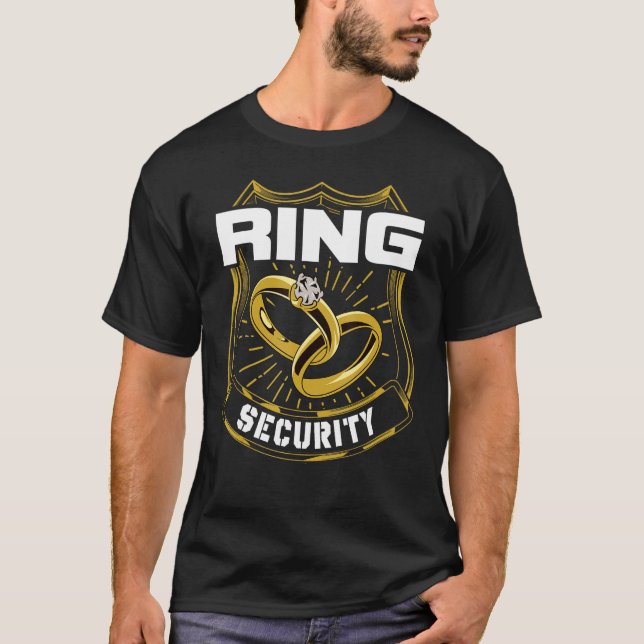 Ring Security Wedding Party Ring Bearer T-Shirt (Front)