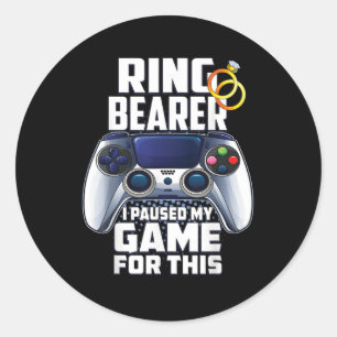 Ring Security Wedding Ring Bearer Grooms Proposal Classic Round Sticker