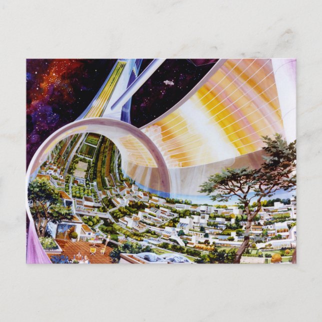 Ring Space Station - Future Off-World Habitat Postcard (Front)