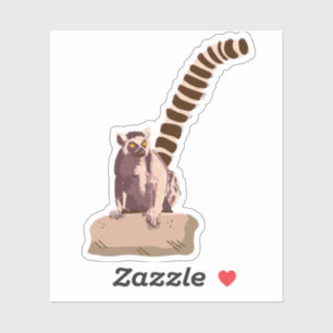 Ring Tail Lemur Sitting Sticker