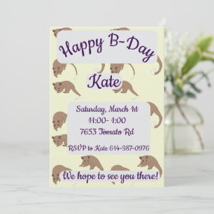 Ring Tail Possums Happy Birthday Invitation