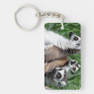 Ring-tailed Lemur Family Key Ring