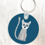 Ring Tailed Lemur Key Ring<br><div class="desc">A fun Ring Tailed Lemur design for animal lovers.  Original art by Nic Squirrell.</div>