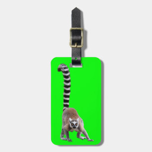 Ring-tailed lemur luggage tag
