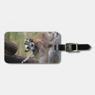 Ring-Tailed Lemur Mother And Baby Luggage Tag