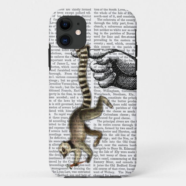 Ring Tailed Lemur on Finger 2 Case-Mate iPhone Case (Back)