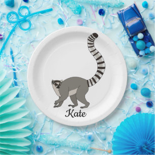 Ring Tailed Lemur Paper Plate