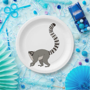 Ring Tailed Lemur Paper Plate
