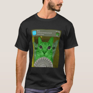 Ring There is Motion at Your Front Door Alien Cat T-Shirt