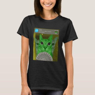 Ring There is Motion at Your Front Door Alien Cat T-Shirt