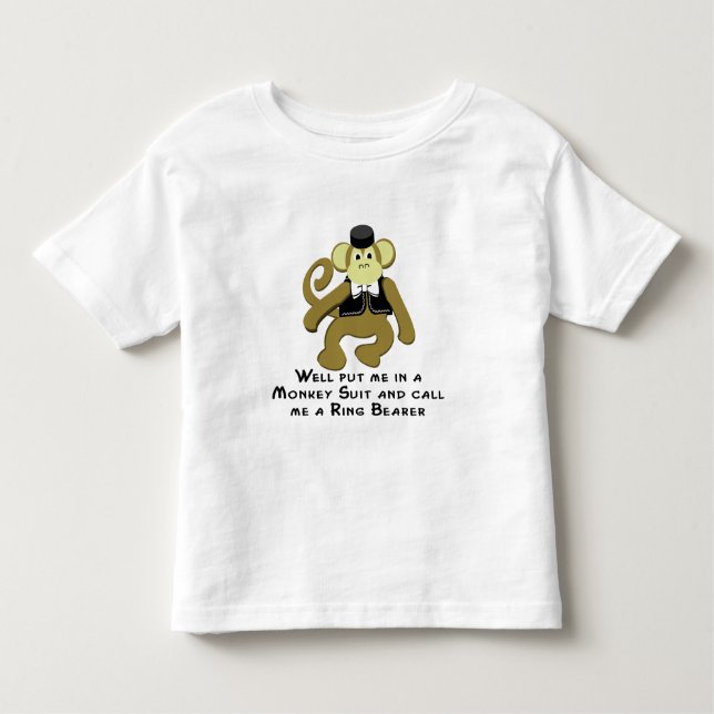 Ringbearer/ Monkey Toddler T-Shirt (Front)