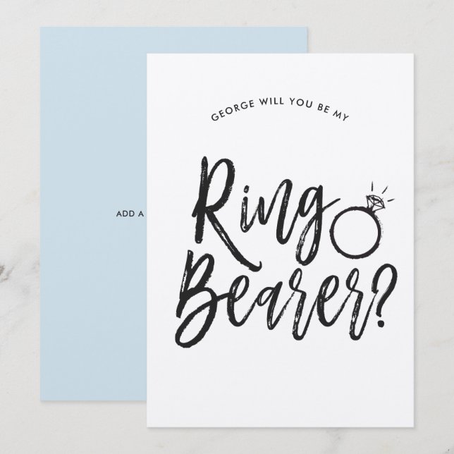 Ringbearer | Script Style Custom Wedding Invitation (Front/Back)