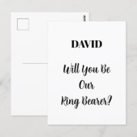Ringbearer Wedding Simple Minimal Custom Name