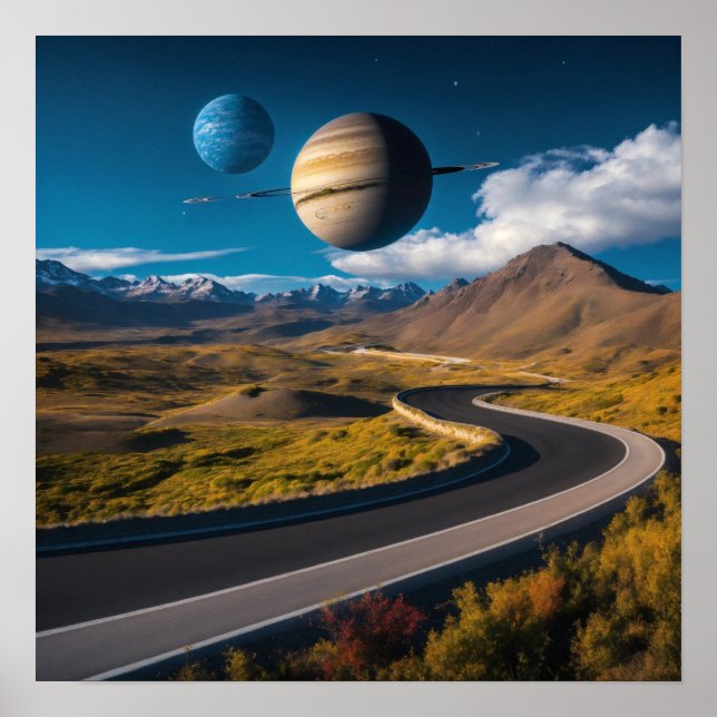 Ringed Majesty and Ice Giant: Saturn and Uranus Poster (Front)