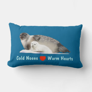 Ringed Seal - Cold Noses Warm Hearts Lumbar Cushion