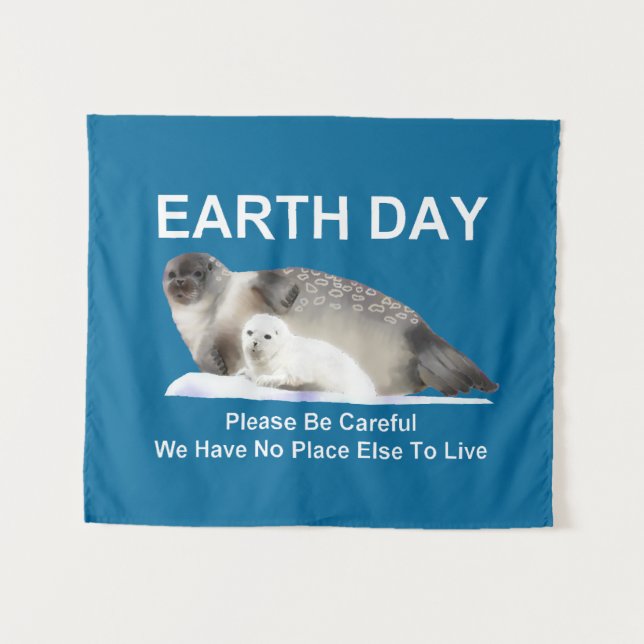 Ringed Seal - On Thin Ice Tapestry (Front (Horizontal))