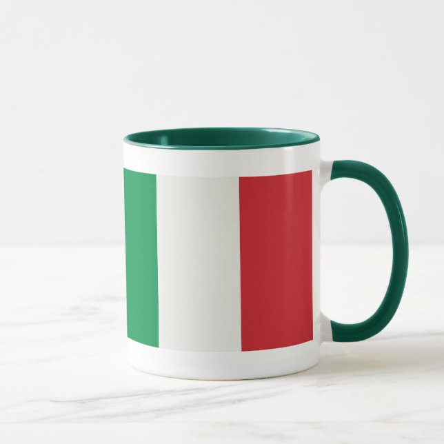 Ringer Tasse green Italy flag Mug (Right)