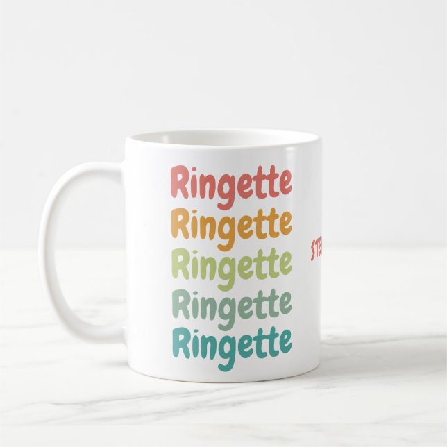 Ringette Cute Retro Ringette Player Custom Gifts Coffee Mug (Left)