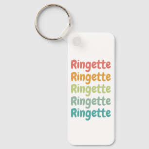 Ringette Cute Retro Ringette Player Gifts Key Ring