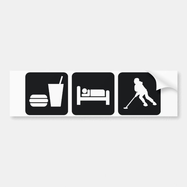 Ringette "Eat Sleep Ringette" Bumper Sticker (Front)