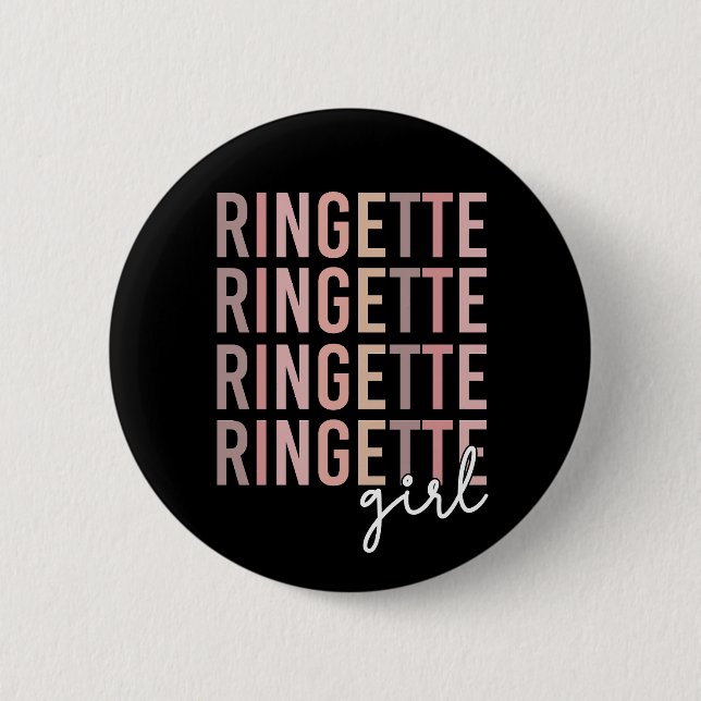 Ringette Girl | Gifts for Ringette Player 6 Cm Round Badge (Front)