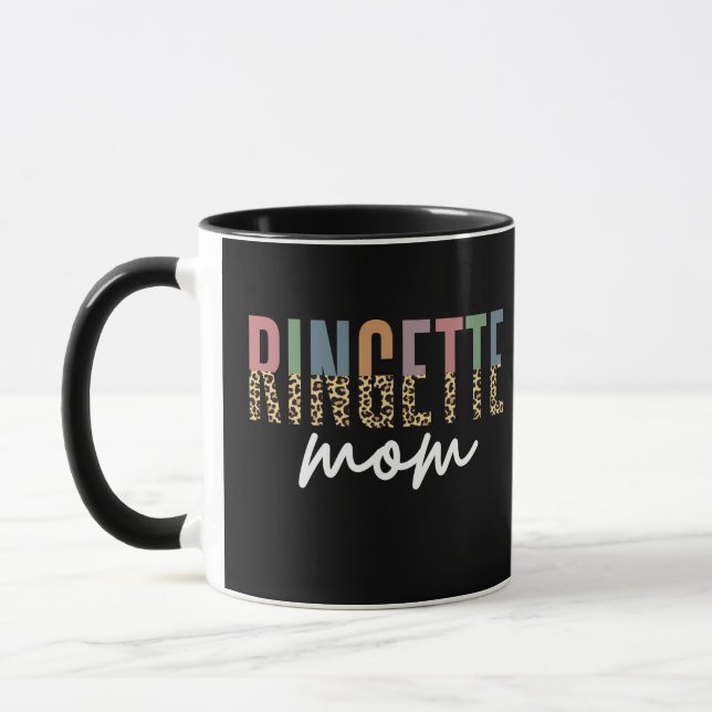 Ringette Mum Cheetah Print | Ringette Player Mug (Left)