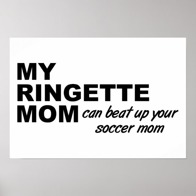 Ringette Mum Funny Poster (Front)